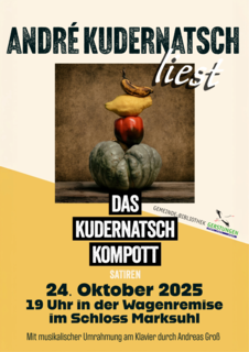 Plakat Lesung Kudernatsch ©Gemeinde Gerstungen bibliothek andrekudernatschokt2025