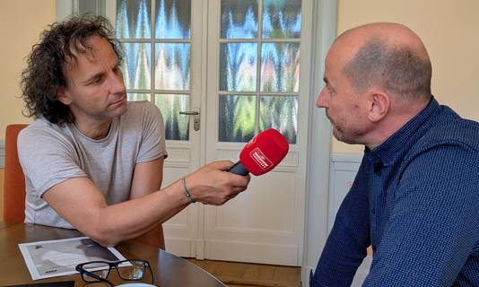 Heute war Antenne Thüringen zu Gast im Rathaus Gerstungen. Bürgermeister Daniel Steffan sprach mit Moderator Andreas Heidenreich ©Karen Hartung antenne th ringen