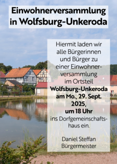 Einladung zur Bürgerversammlung in Wolfsburg-Unkeroda b rgerversammlung wuk 2025