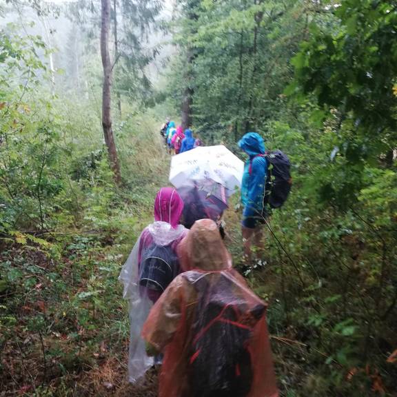 Wandern im Regen