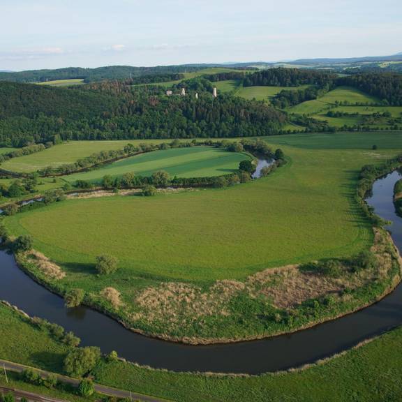 Werra-Mäander bei Lauchröden © Rainer Stützel Werra-Mäander bei Lauchröden